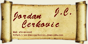Jordan Čerković vizit kartica